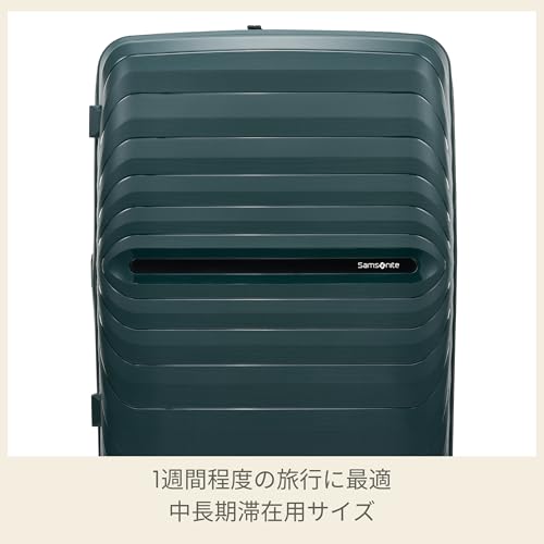 Image of Samsonite Octolite Expandable Neo 75 Cms Small Cabin Polycarbonate Hard Sided 8 Wheel Spinner Luggage /Suitcase /Trolley Bag (Green) (Double Wheel)