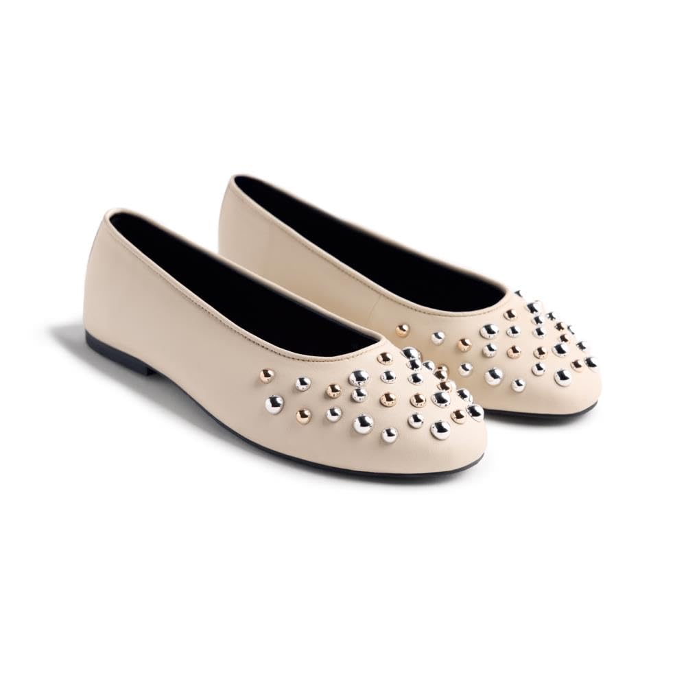 GIOSEPPO GONVICK, Women's Mary Jane Flats, Off-White, 41 EU, Ivory White, 8.5 UK