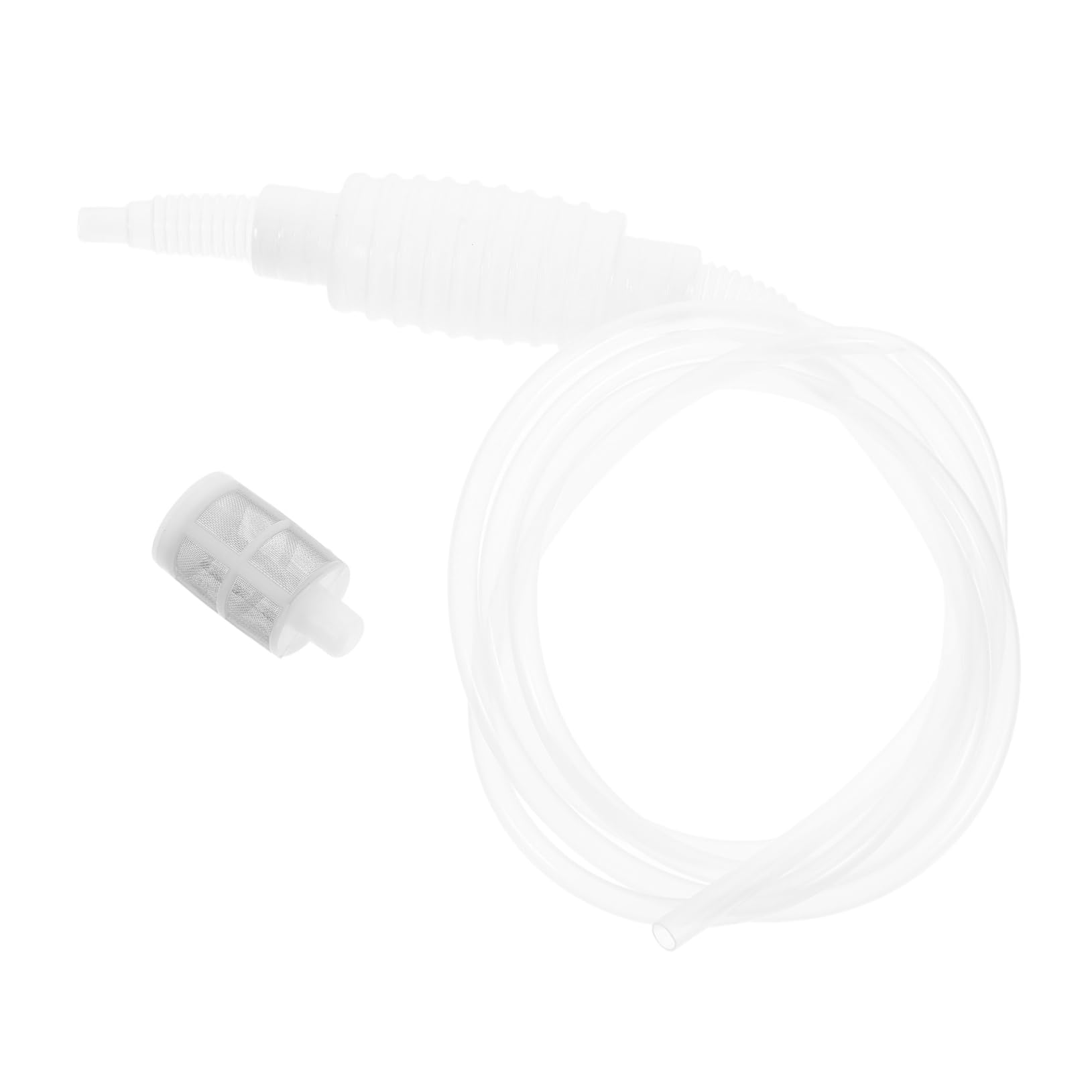 Cabilock Manual Wine Transfer Tool Food Grade Siphon Hose Pump for Efficient Liquid Transfer and Brewing Transparent Design with Filter for Homemade Wine Equipment