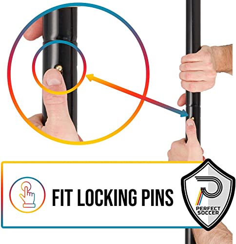 Perfect Soccer Goal And Soccer Rebounder Net 2 In 1 For Solo Or Team Training Soccer Goals For Backyard 5X7' Portable Soccer Goals Quick & Easy 5 Minute Setup W/Ground Stakes, Sandbags & Carrying Bag #TOP4