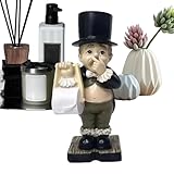 Decoración de baño humorística – Figura realista y divertida para ir al , estatua de niño con nariz, decoración novedosa | Casa de alquiler Casa rodante Dormitorio, Niños Niños Adultos Madre Amigo