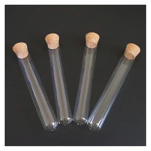 ocpcrn Glass Test Tubes with Cork Stoppers,Round Bottom Glass Tubes with Cork 15x150mm 19ml Pack of 24 for Laboratory
