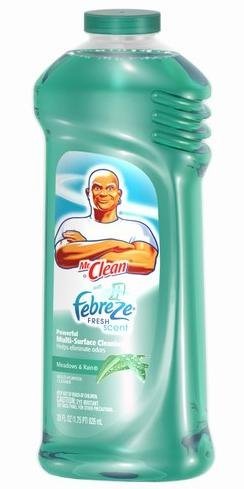 Mr Clean Multi-Surfaces Liquid with Febreze Freshness, Meadows and Rain, 28-Ounce