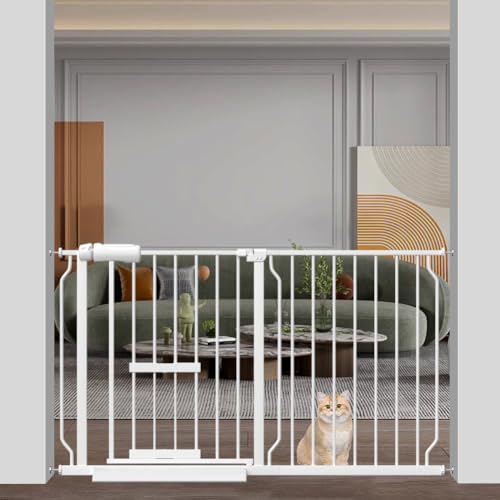 エルフ ベビー(Fairy Baby)ベビーゲート ペットドア付き 猫ドア付き ペットゲート 犬 猫 ゲート 猫用ゲート 階段上 犬すり抜け防止 突っ張り式 高さ78cm 扉開閉式 穴開け不要 赤ちゃんゲート ビデオ付き 二重ロック 拡張フレーム付き 補強