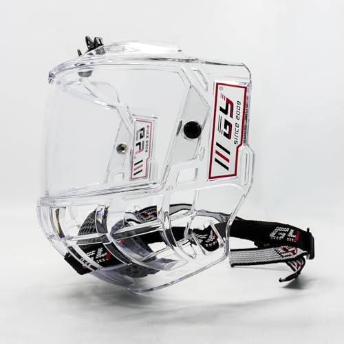 GY Hockey Full Shield Visor Junior Hockey Visor Ice Hockey Helmet Full Face Protection Visor (Clear)