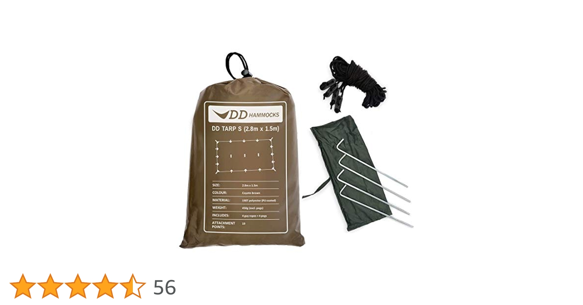 Amazon | DD Hammocks DD タープ S (コヨーテブラウン）日本正規