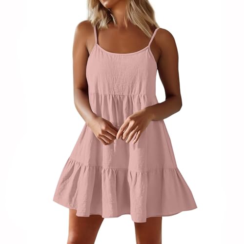 Robe d'été longue rose en taille XL pour femme stylée