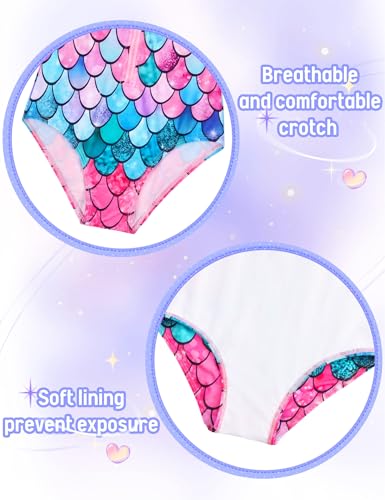 Image of Girls Long Sleeve Swimsuit Zipper Rash Guard Bathing Suit Swimwear with UPF 50+ Sun Protection for Toddler Kids