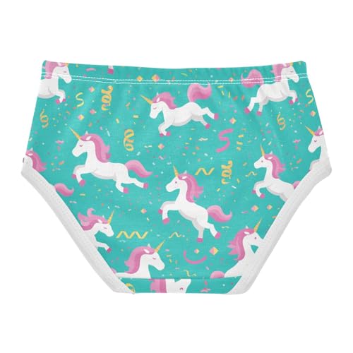 Wusikd Cute Unicorns Girls' Underwear Cotton Funny Girls Briefs Soft Toddler Underwear 2T2