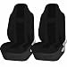 Auto Seat Covers Double Stitch Polyester U.A.A. Inc. Ⓡ High Back Set (Black)