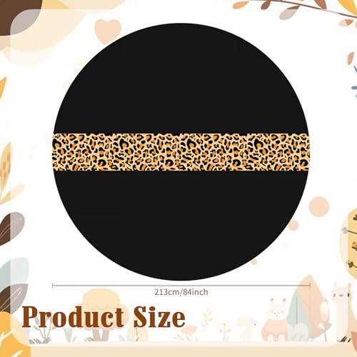 Buryeah 6 Pcs Leopard Print Tablecloth 84'' Cheetah Print Table Cloth Disposable Animal Table Runner for Birthday Party Wedding Decorations Baby Shower Picnic Kitchen Decor(Black) by Buryeah - Used condition - Image 2