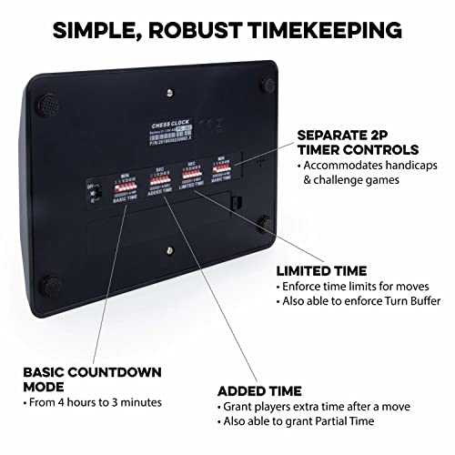 Digital Chess Clock - Customizable Chess Timer For Professional, Tournament Play - Incremental Time Control Fischer Clock - Also Great For Scrabble, Shogi, Go, And Other Competitive Board Games #TOP5