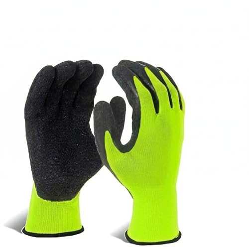 Image of Multipurpose Nylon Anti Cut PU Nitrile Coating Work Safety Gloves Black-Green Pair 1