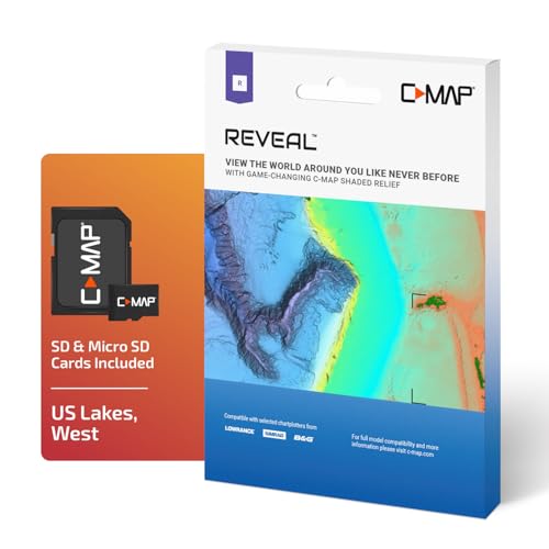 Image of C-MAP Reveal - US Lakes West, Map Card for Marine GPS chartplotters