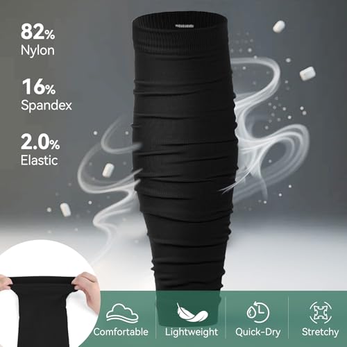 Zando Leg Compression Sleeves for Men – Football Shin Guard Grip Pre Cut Soccer Socks For Calf Support Muscle Recovery2