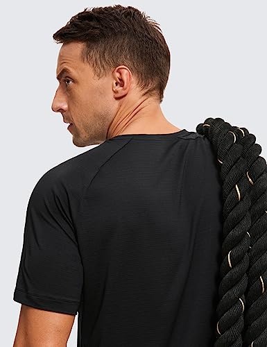 CRZ YOGA Mens Lightweight Athletic T-Shirts Moisture Wicking Running Workout Shirt Short Sleeve Gym Tops4