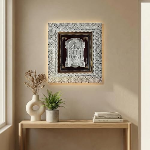 Image of ARTSMINE Silver Balaji Wall Frame - 999 Silver Art|Premium Finish|Spiritual Home Decor|Ideal for Pooja & Gifting - 1 x Unit