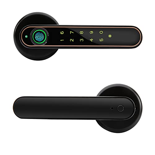 Fingerprint Door Lock, Biometric Door Knob, Keyless Entry Door Handle With Fingerprint, Keypad Lock Smart Door Lock For Bedroom, Office, Apartment #TOP10