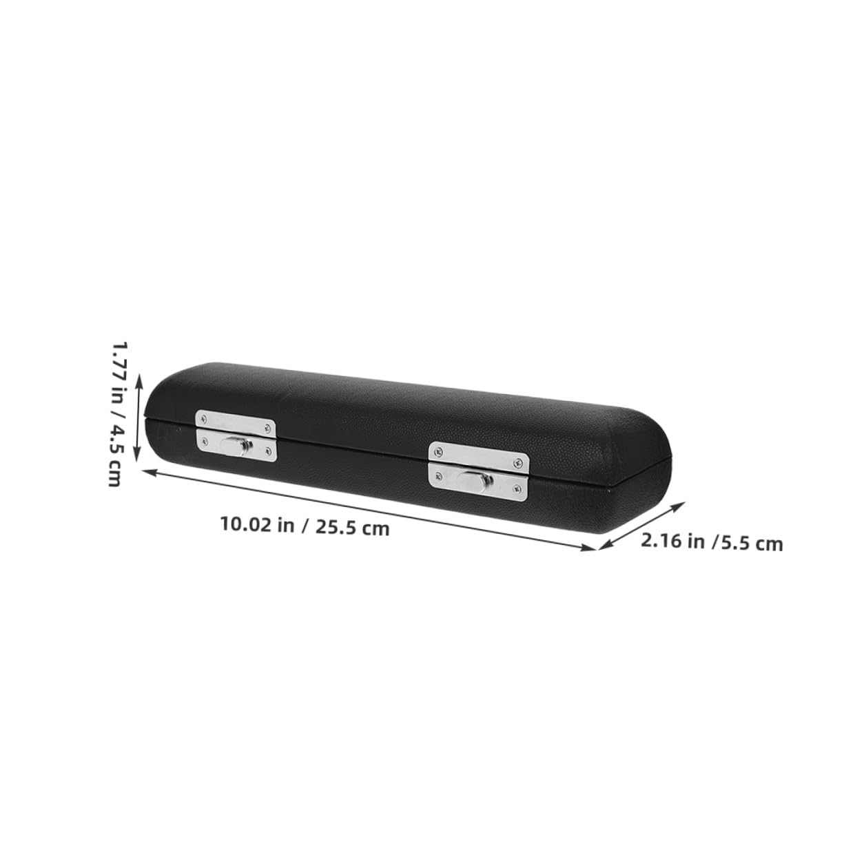 Ciieeo Estuche Rígido con Madera y Hardware para Piccolo de 16 Agujeros en Cuero Negro Protege el Instrumento y Organiza para Conciertos al Aire Libre y Prácticas