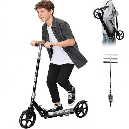 Scooter for Age 6+, with Carry Strap, Folding Kick Scooters for Kids 8-12,Teens, Adults up to...