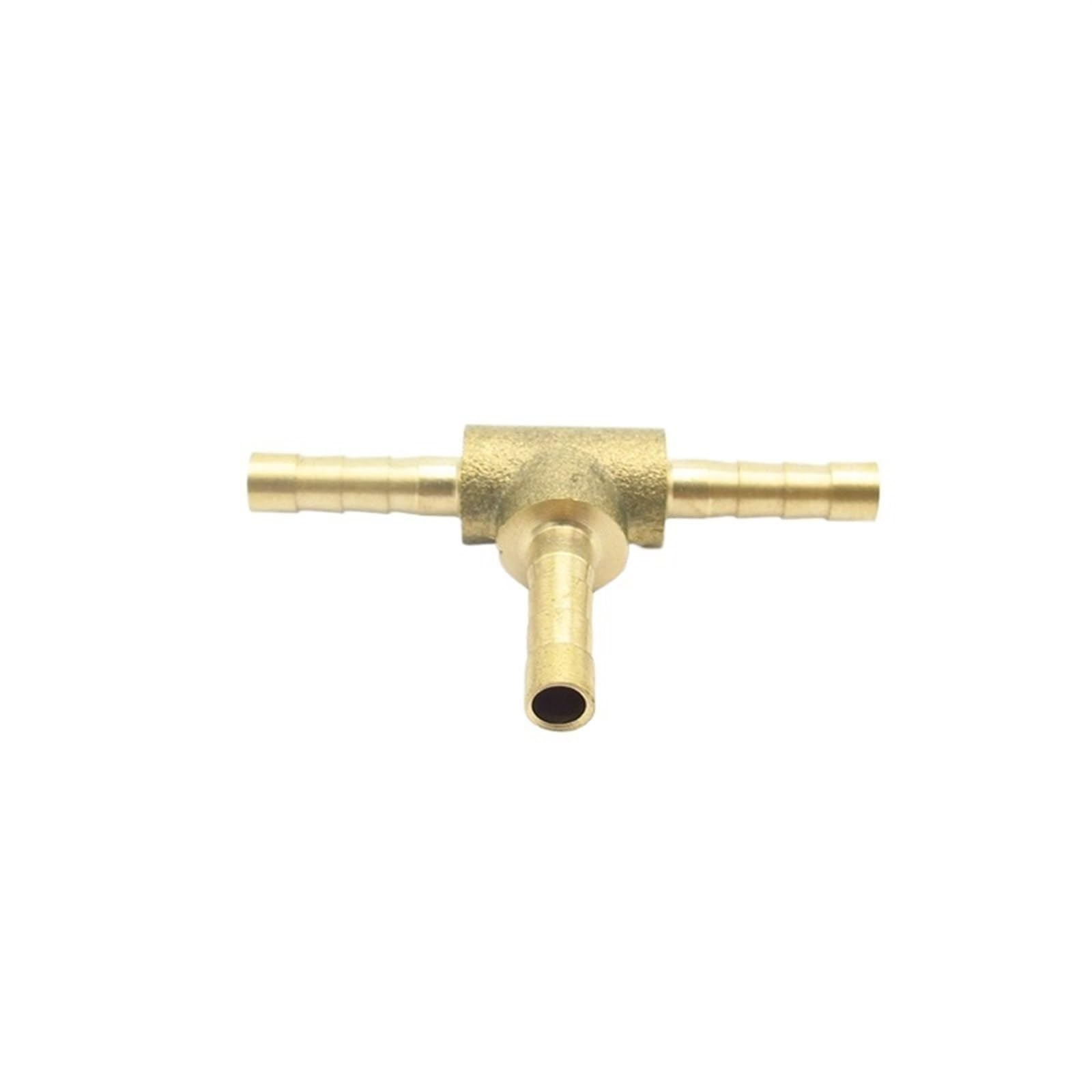 3 Way Hose Connectors 5mm Hose Barb Equal Tee Type 3 Way Brass Barbed Pipe Fitting Coupler Connector Adapter for Fuel Gas Water