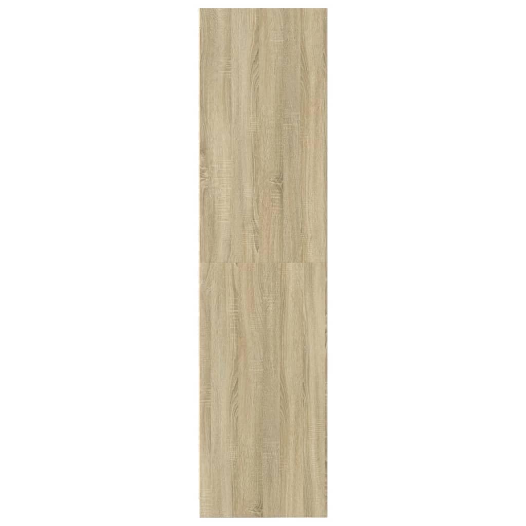 Szafa na ubrania z dębu Sonoma 100 x 50 x 200 cm, kompaktowa szafa do sypialni z 5 półkami, garderoba, solidne miejsce do przechowywania ubrań i akcesoriów
