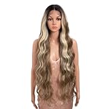 Style Icon 36' Lace Front Wigs Super Long Middle Part Loose Wave Wig With Baby Hair 130% Density Synthetic Wig NTSA4/10/23B/613C Color