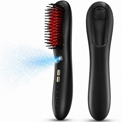Plancha de pelo inalámbrica 2-en-1 con función de niebla miniatura 1