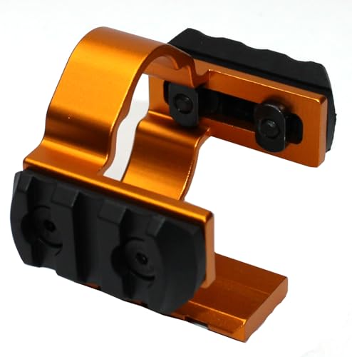 TACBRO Anodized Aluminum Band Bottom Rail for 10/22 1022 with Complimentary 2 Pcs Polymer Rails (Orange)