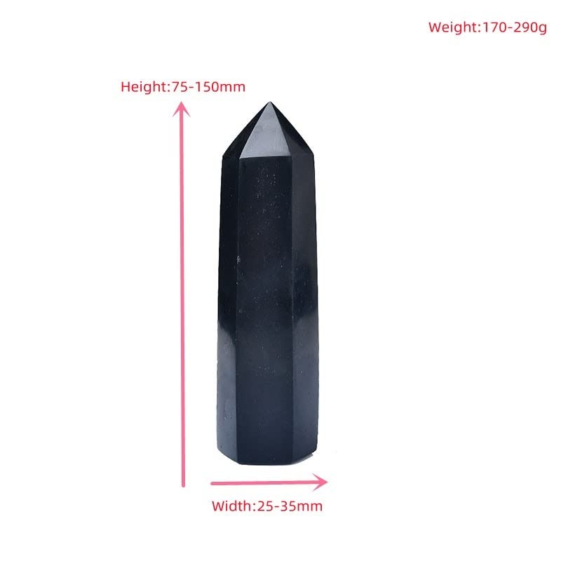 Torre de turmalina negra natural de gran tamaño de 250-300g para decoración 3