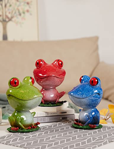 NENBOLEC Frog Figurine Candy Dish Cookie Jar Snack Tray Modern Art Home Decor Gift for Living Dining Room Kitchen Office Blue 8 Inch by NENBOLEC - Image 10