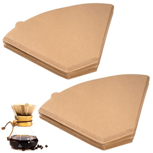 160 Pezzi Filtri Caffe Americano, Filtri Per Caffè, Naturali & Non Sbiancati, Biodegradabili e Compostabili, Per la casa Ufficio Filtro a tazza Filtro manuale Macchine da caffè Caffettiera (4-7 tazze)