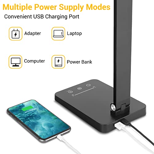 Desk-Lamp-LED-Desk-Lamp-Desk-Lamp-for-Home-Office-5-Color-Modes-Dimmable-Desk-Light-Desk-Lamp-with-USB-Charging-Port-Office-Lamp-Small-Desk-Lamps-Study-Lamp-Reading-Light-Table-Lamp-Black