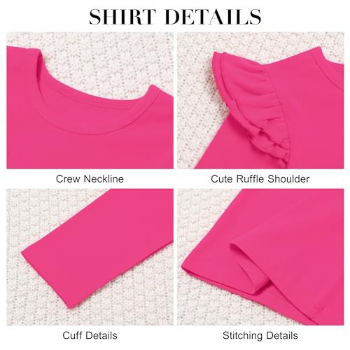 Image of SANMIO Toddler Girl Clothes Cute Ruffle Sleeve Shirt Floral Pants Headband