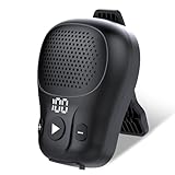 ZYHKON Wearable Bluetooth Speaker, Clip-on Wireless Portable Speakers, IP56 Waterproof Clip Speaker Up to 18 Hours Battery Life, Built-in Mic for Hands-Free Music/Calls, Work/Outdoor Black