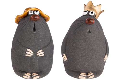 Gilde Maulwurf 2er Set Garten Gartendekoration Dekoration Blumen...