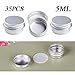 35 Unidades Tarros de Aluminio 5ml Latas Aluminio Vacías Envases Contenedores Botes...