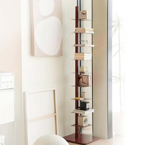 EXSHUING Estantería de Lomo metálico de 9...