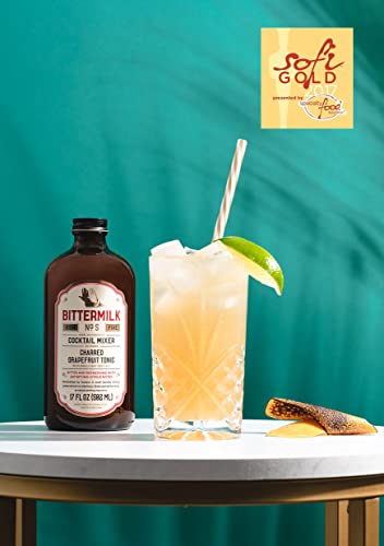 Bittermilk No.5 Charred Grapefruit Tonic With Bulls Bay Sea Salt – All Natural Handcrafted Cocktail Mixer – Margarita Mix, Cocktail Mixer #TOP5