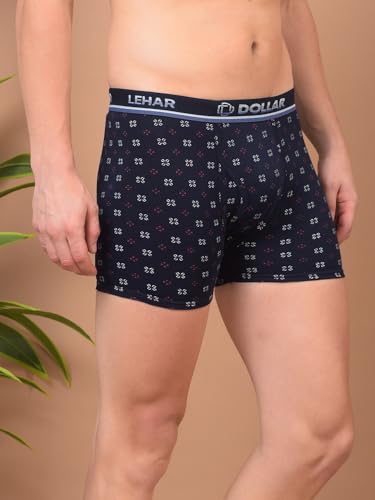 Image of Dollar Lehar Mens Combed Cotton Trunk - Pack of 2 - Actual Print May Vary