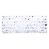 MOSISO Keyboard Cover with Pattern Compatible 13/15 Inch(with/Without Retina Display,2015 or Older Version), Older MacBook Air 13 Inch (A1466/A1369, Release 2010-2017),Gray Marble on White Base