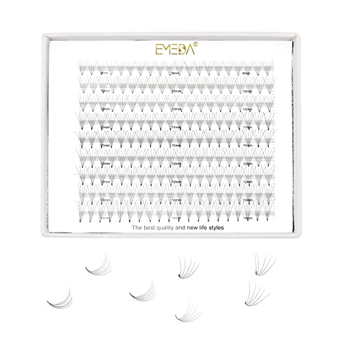 EMEDA 9 Rows Volume Lashes 5D Eyelash Extensions D Curl .07mm Volume Eyelashes 9mm 10mm 12mm 13mm 14mm Mix Length Premade Fans 0.07 Russian Cluster Eyelashes (5D D 0.07 Mix)
