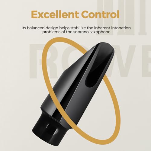 image for ROWELL Jazz Soprano Saxophone Mouthpiece Professional Sax Mouthpiece W