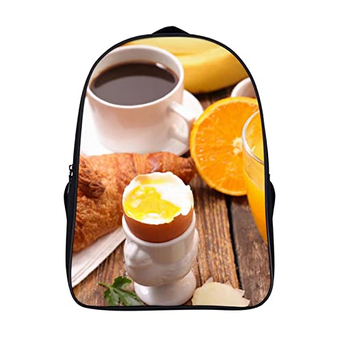 Sac à dos scolaire enfant Breakfast 40x28x16cm pour fille et garçon