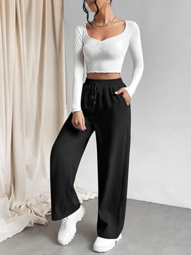 Image of Leriya Fashion High Waist Trousers for Women - Flared Korean Style Formal Pants | Elegant Workwear for Office, College & Events (Available in Plus Size