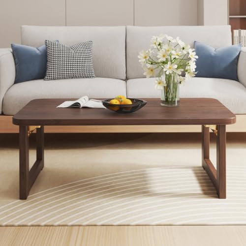 Table basse pliable en bois véritable au design moderne et lignes minimalistes