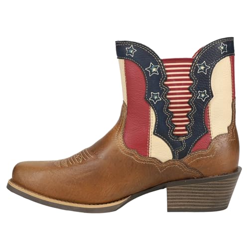 Justin Workboots Womens Chellie Patriotic Ankle Casual Boots Ankle Low Heel 1-2" - Multi - Size 6 B3