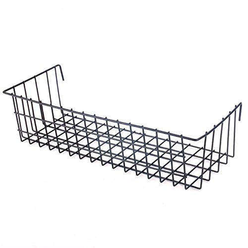 Kaforise Hanging Basket for Wire Wall Grid Panel, Multi-Function Wall Storage and Display Basket, Size 15.4