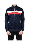 Tommy Jeans Hombre TRACK FN ZIPTHRU L/S 28 Jersey de deporte Manga Larga Azul (Black Iris/multi) X-Large
