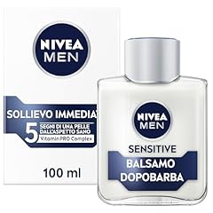 Idea Regalo - NIVEA MEN Sensitive Balsamo Dopobarba Uomo 100 ml, Dopobarba uomo per un sollievo immediato dalle irritazioni e una pelle morbida e sana, Balsamo barba per il post-rasatura delle pelli sensibili